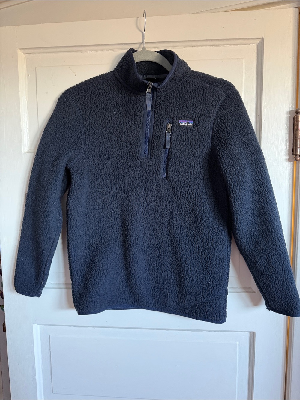 Patagonia Navy Sherpa Half-Zip Pullover